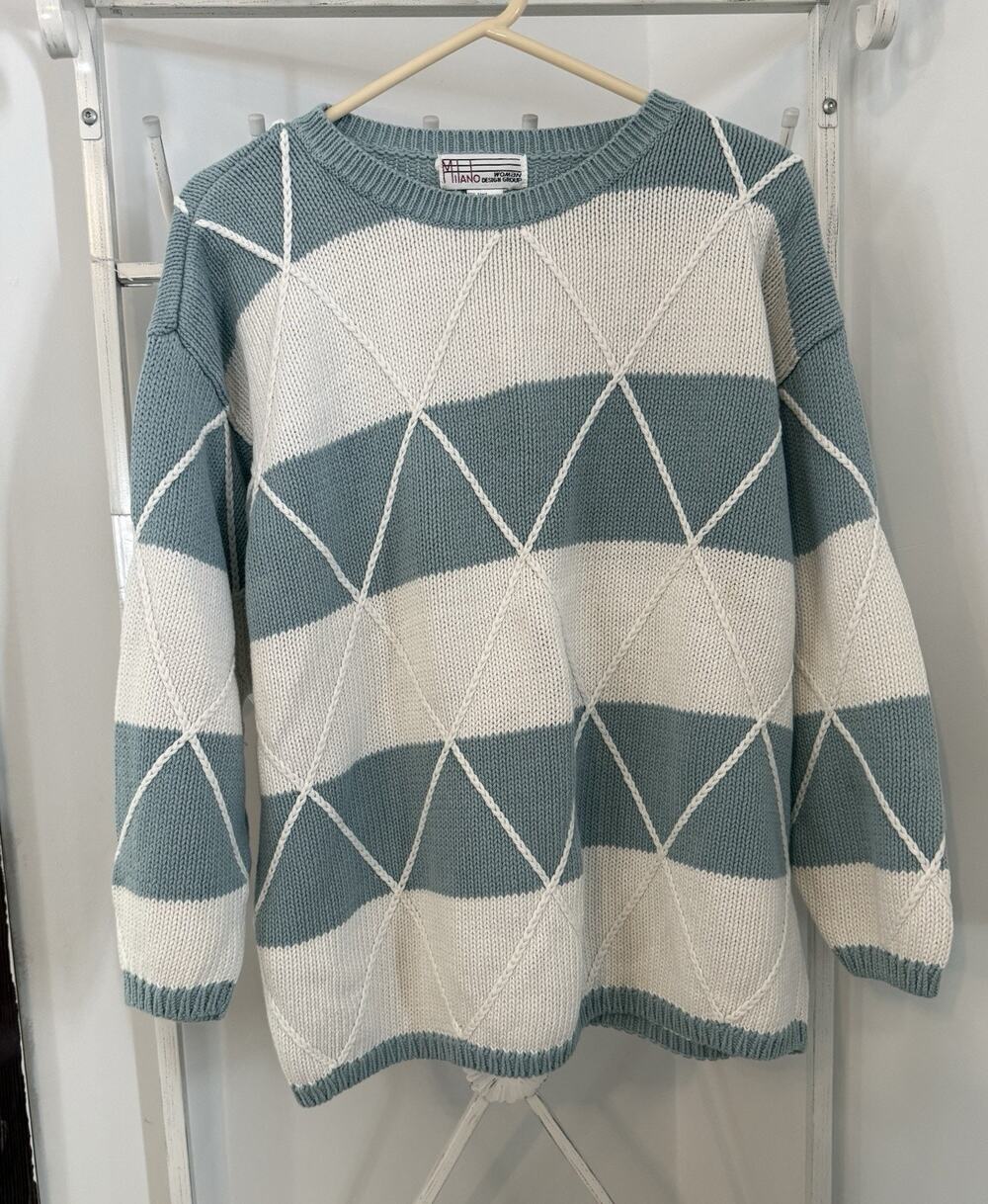 Milano Design Group Women’s Sweater cable kit vintage sz 18 cozy preppy